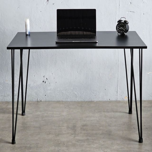 Bàn làm việc 100x60cm gỗ cao su chân Hairpin SPD68231