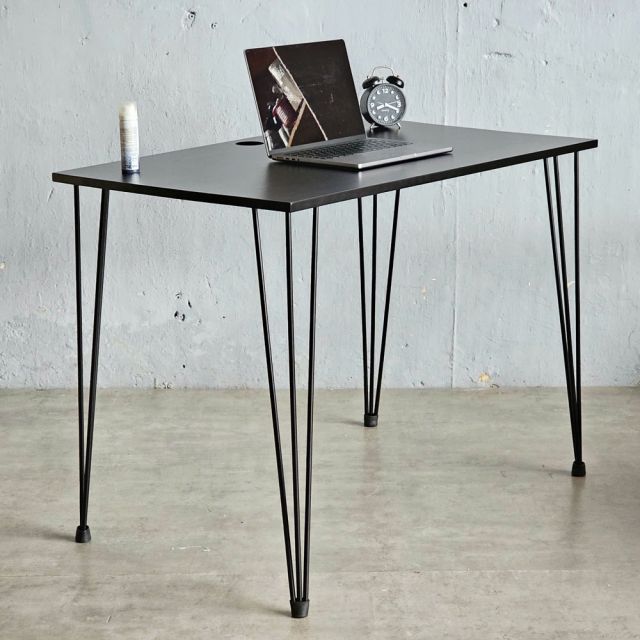 Bàn làm việc 100x60cm gỗ cao su chân Hairpin SPD68231