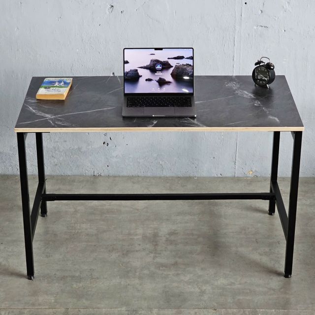 Bàn làm việc 120x60cm gỗ plywood vân giả đá hệ Slean + BSLP003