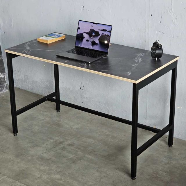 Bàn làm việc 120x60cm gỗ plywood vân giả đá hệ Slean + BSLP003