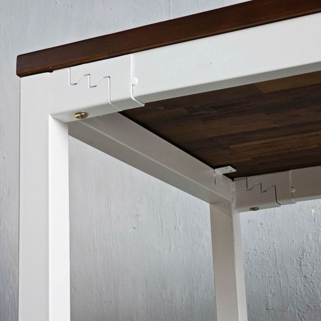 Bàn làm việc 120x60cm gỗ tràm hệ Wooden chân Uconcept lắp ráp HBWD021