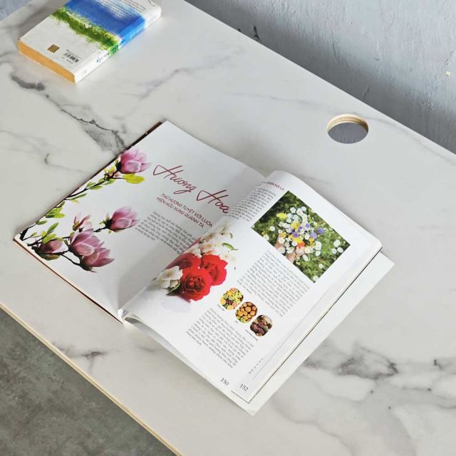 Bàn làm việc 120x60cm gỗ plywood hệ đa giác HDG022