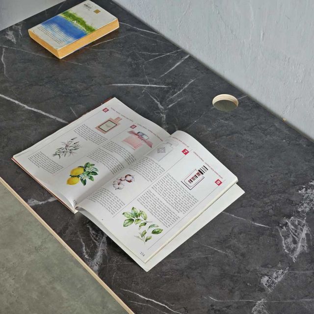 Bàn làm việc 120x60cm gỗ plywood hệ đa giác HDG022