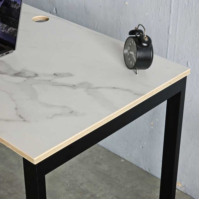 Bàn làm việc 120x60cm gỗ plywood vân giả đá hệ Rectang HBRT103