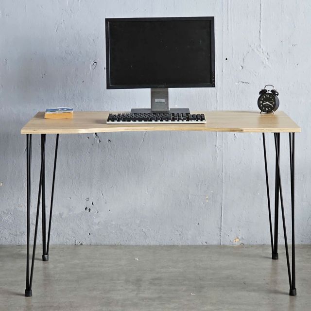 Bàn làm việc 120x60cm gỗ tràm chân Hairpin SPD68230