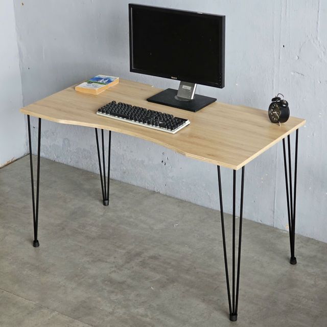 Bàn làm việc 120x60cm gỗ tràm chân Hairpin SPD68230