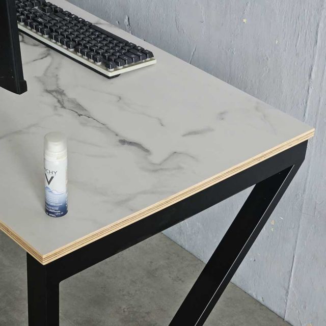 Bàn làm việc 120x60cm gỗ plywood vân mây giả đá hệ KConcept HBKC050