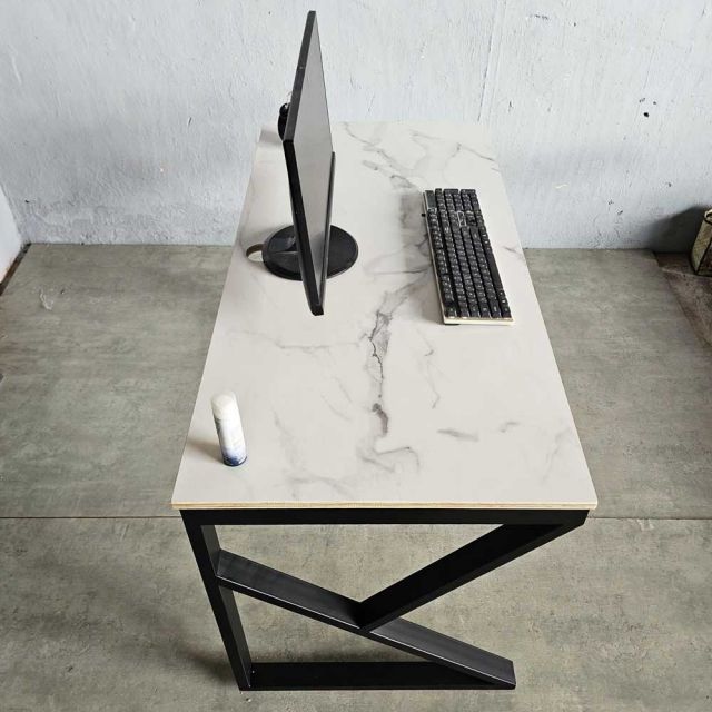 Bàn làm việc 120x60cm gỗ plywood vân mây giả đá hệ KConcept HBKC050