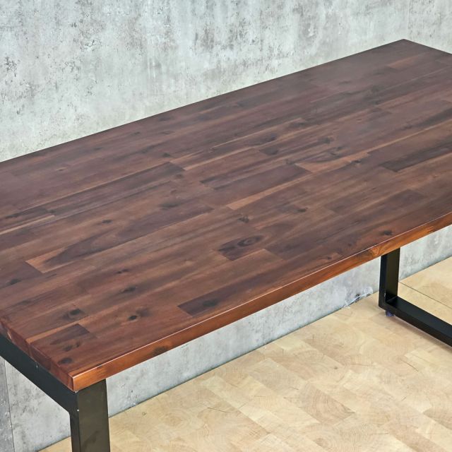 Bàn làm việc gỗ tràm 140x70cm hệ Wooden chân sắt lắp ráp HBWD005