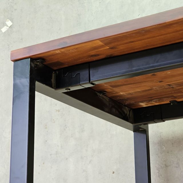Bàn làm việc gỗ tràm 140x70cm hệ Wooden chân sắt lắp ráp HBWD005