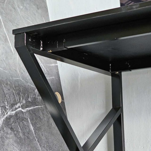 Bàn làm việc 200x80cm gỗ cao su chân chữ K HBKC049
