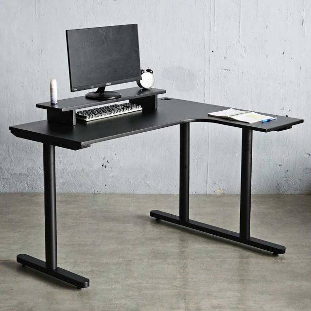 Bàn làm việc chữ L 120x100cm gỗ cao su hệ TIO HBTO025