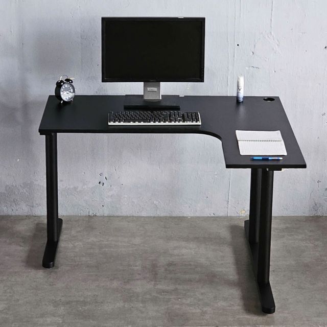 Bàn làm việc chữ L 120x100cm gỗ cao su hệ TIO HBTO025