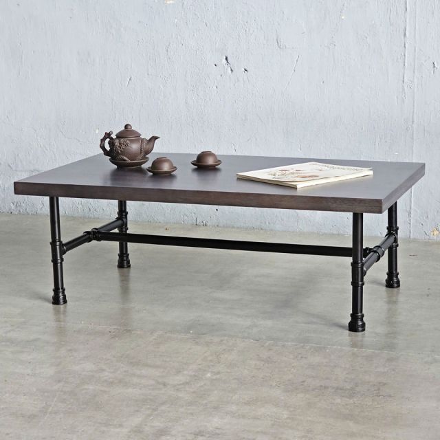 Bàn trà phòng khách gỗ cao su ống nước TT68042