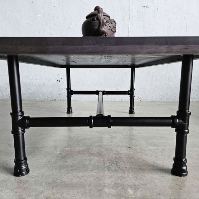 Bàn trà phòng khách gỗ cao su ống nước TT68042