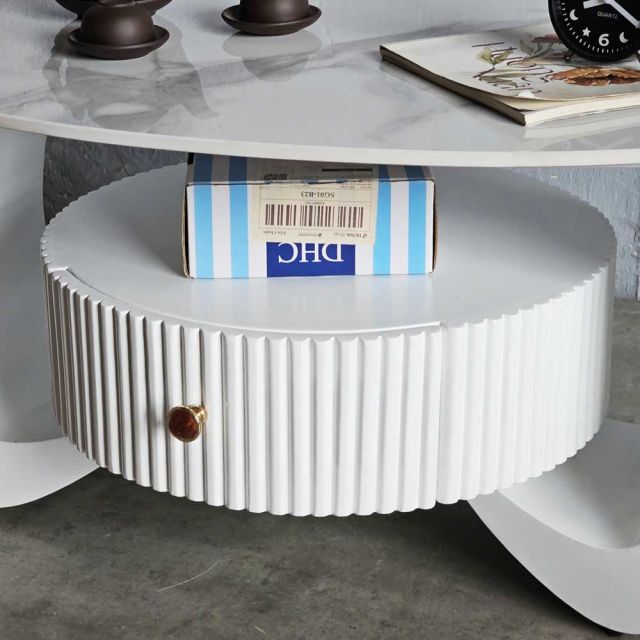 Bàn sofa hình Ellipse 100x60cm đá ceramic TT68314