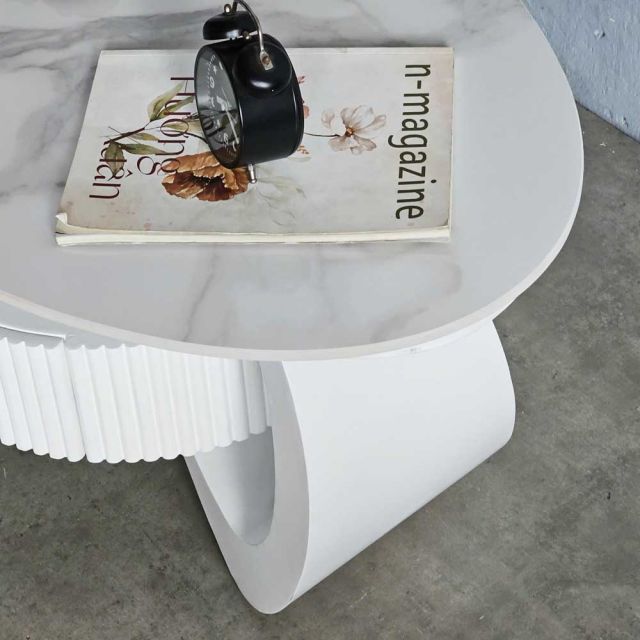 Bàn sofa hình Ellipse 100x60cm đá ceramic TT68314