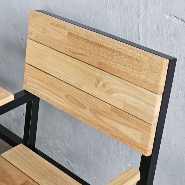 Ghế băng có bàn trà 140x45x85cm gỗ cao su GBD044