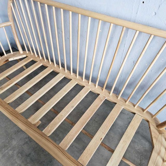 Ghế sofa đôi Song Trúc gỗ tần bì SFB68091