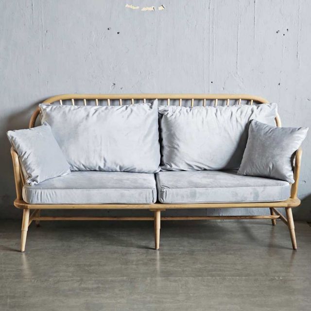 Ghế sofa đôi Song Trúc gỗ tần bì SFB68091