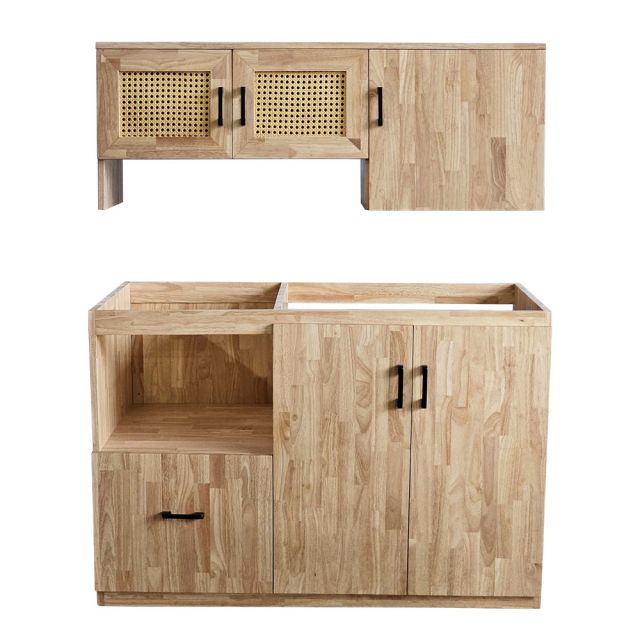 Module tủ bếp mini 120x60cm gỗ cao su BTB6802