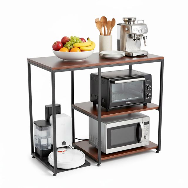 Kệ bếp 100x50x85cm gỗ cao su KB68051