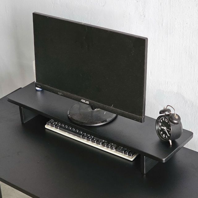 Kệ màn hình 80x21x10cm gỗ cao su MS68021