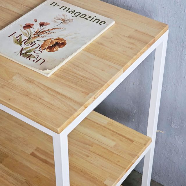 Kệ bếp 100x50x85cm gỗ cao su KB68051