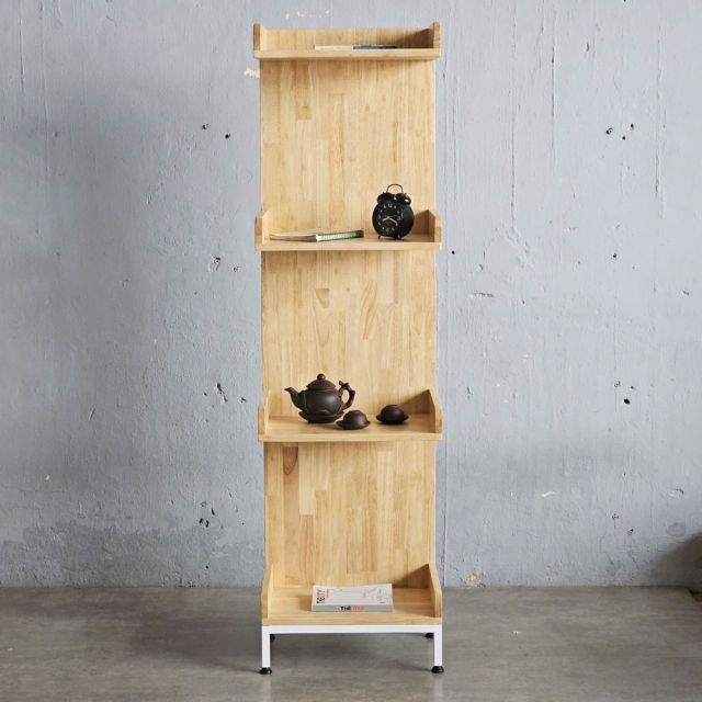 Kệ sách 4 tầng 45x33x160cm gỗ cao su KS68274