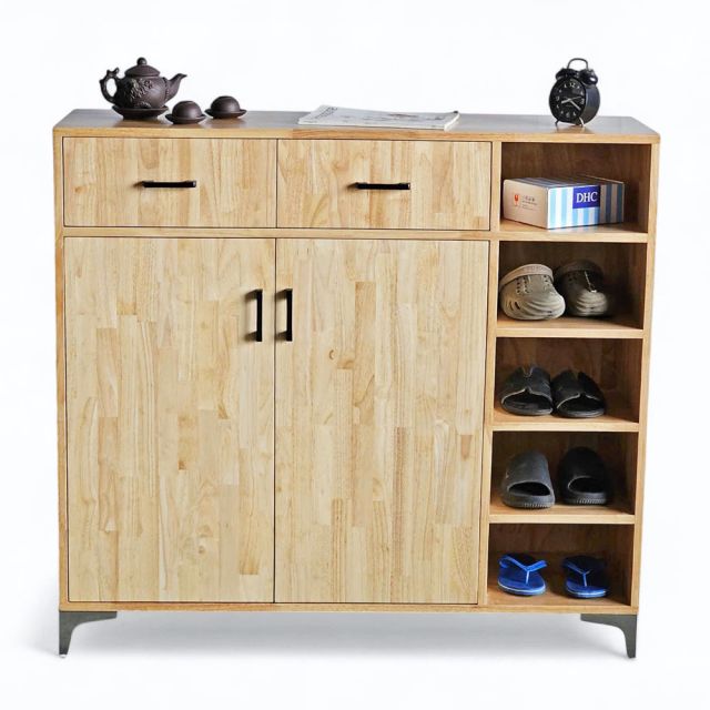 Tủ giày 120x35x110cm gỗ cao su KG68079 Tủ giày 120x35x110cm gỗ cao su KG68079