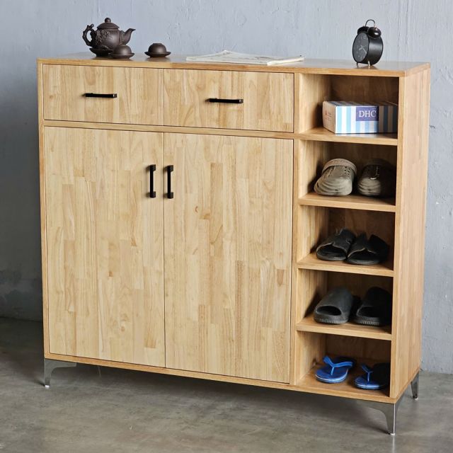 Tủ giày 120x35x110cm gỗ cao su KG68079