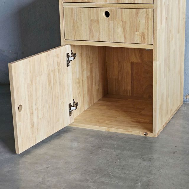 Kệ sách có ngăn tủ 40x50x180cm gỗ cao su KS68276