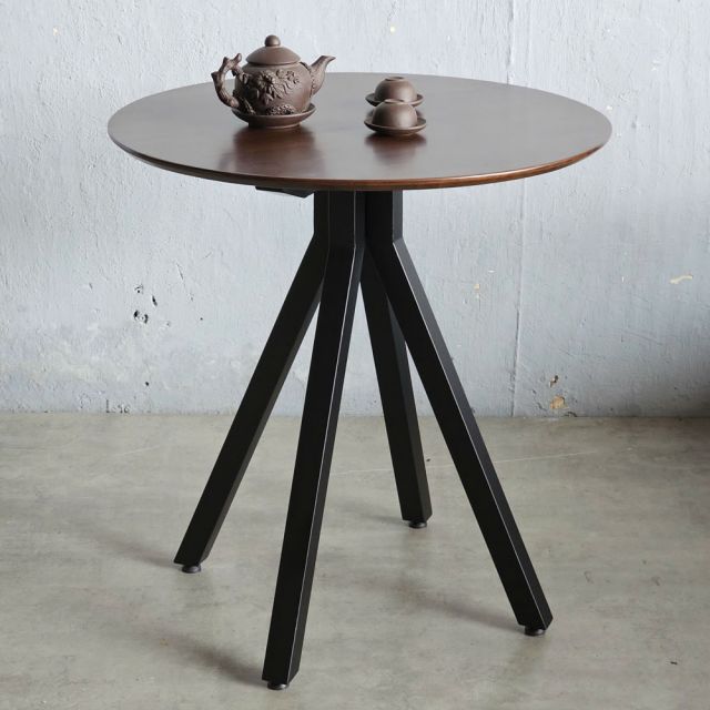 Bàn cafe tròn 60cm gỗ cao su CFD68242
