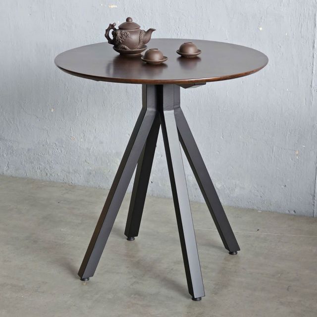 Bàn cafe tròn 60cm gỗ cao su CFD68242