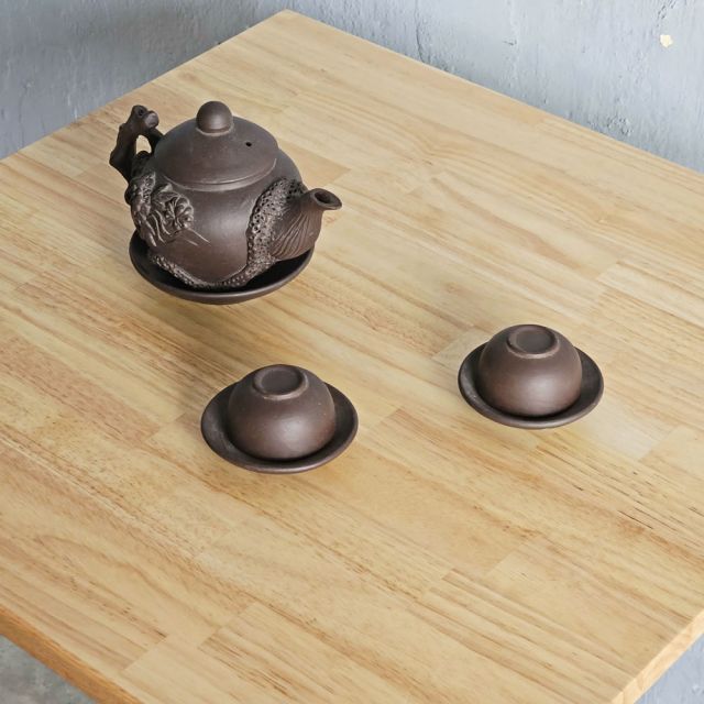 Bàn cafe vuông 60x60cm gỗ cao su CFD68240