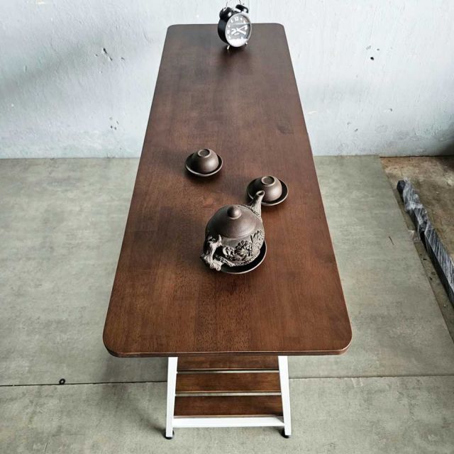 Bàn console có ngăn kéo 120x40x85cm gỗ cao su chân sắt CST069