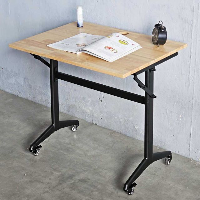 Bàn đào tạo di động 80x60cm gỗ cao su SPD68233