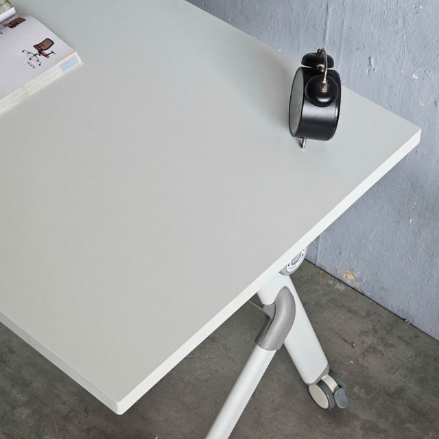 Bàn đào tạo gấp gọn 120x60cm chân sắt di động SPD68224