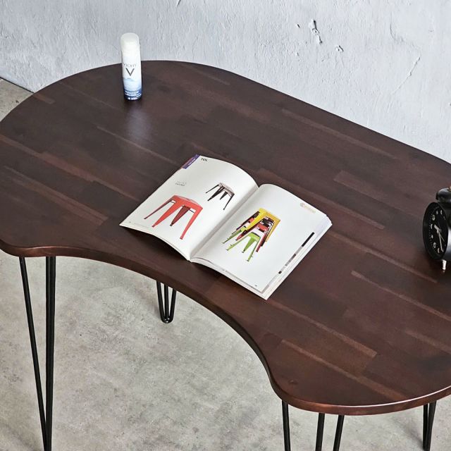 Bàn hạt đậu 100x60cm gỗ tràm chân Hairpin SPD68234