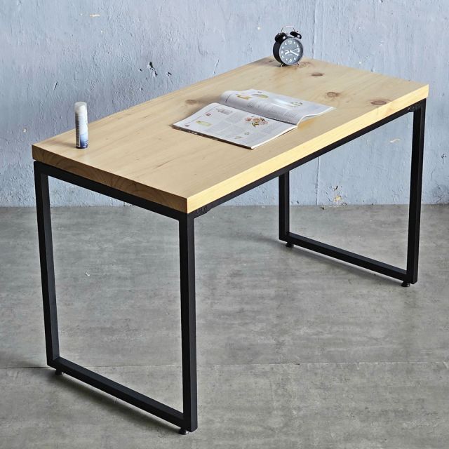 Bàn làm việc 120x60x75cm gỗ thông hệ Minimal chân sắt lắp ráp HB006