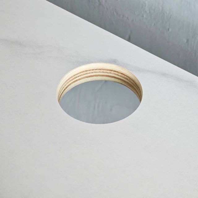 Bàn làm việc 120x60cm gỗ plywood vân giả đá hệ Tứ Giác HBDI003