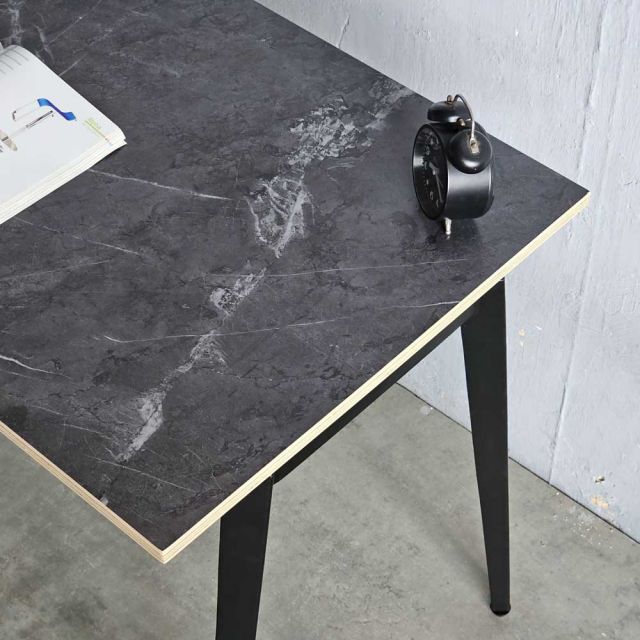 Bàn làm việc 120x60cm gỗ plywood vân giả đá hệ Tứ Giác HBDI003