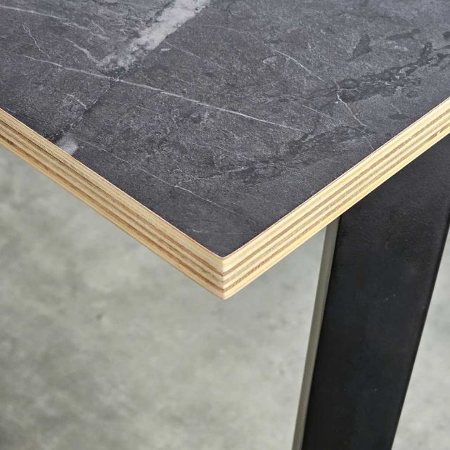 Bàn làm việc 120x60cm gỗ plywood vân giả đá hệ Tứ Giác HBDI003