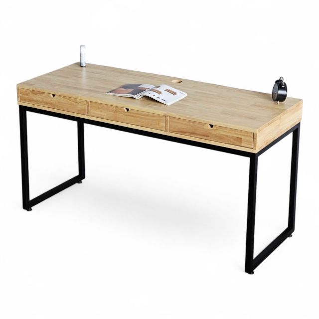 Bàn làm việc có ngăn kéo 160x60cm gỗ cao su BD68136 Bàn làm việc có ngăn kéo 160x60cm gỗ cao su BD68136