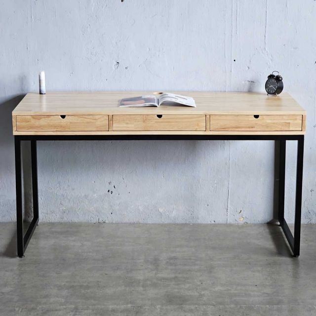 Bàn làm việc có ngăn kéo 160x60cm gỗ cao su BD68136