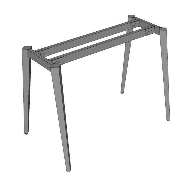 Chân sắt lắp ráp cho bàn 100x60cm hệ Tứ Giác Côn CBHD001
