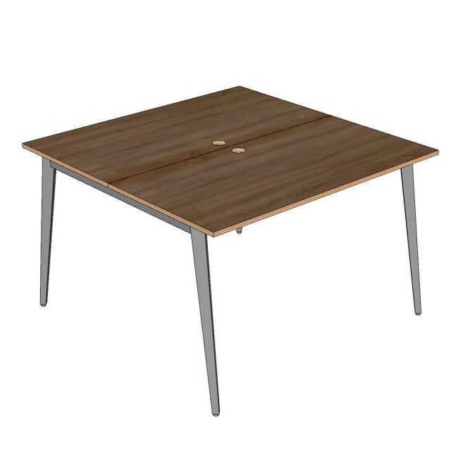 Bàn cụm 2 người 120x120cm gỗ plywood hệ Tứ Giác Côn HBDI010