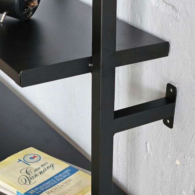 Kệ sách áp tường 4 tầng 120x25x145cm gỗ cao su KS68281