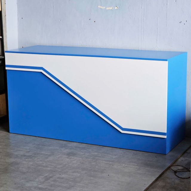 Quầy lễ tân 200x70x100cm gỗ cao su BLT68025