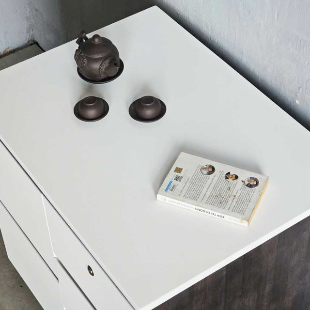Bàn đảo bếp di động 80x50x75cm gỗ cao su KB68052